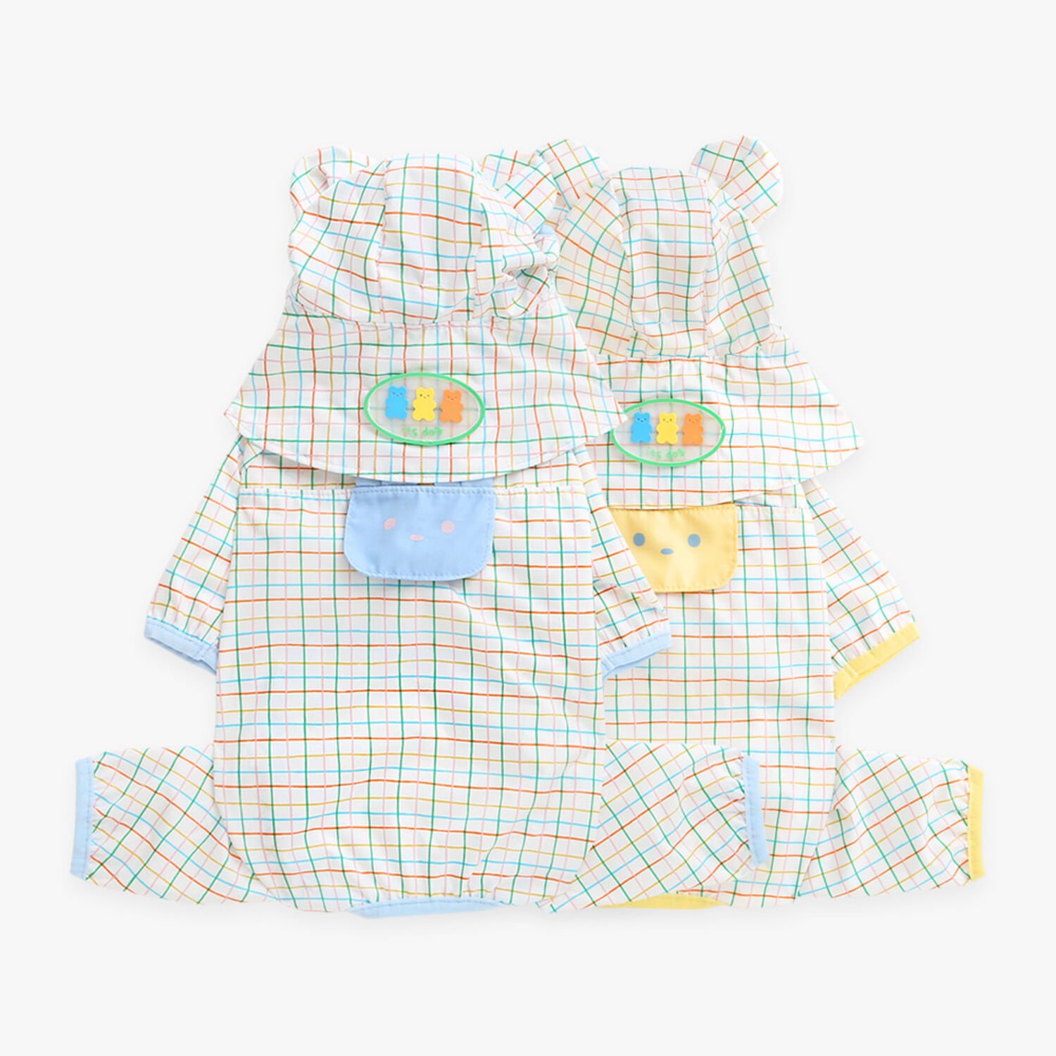 이츠독 젤리곰 판쵸 올인원 우비 옐로우 S